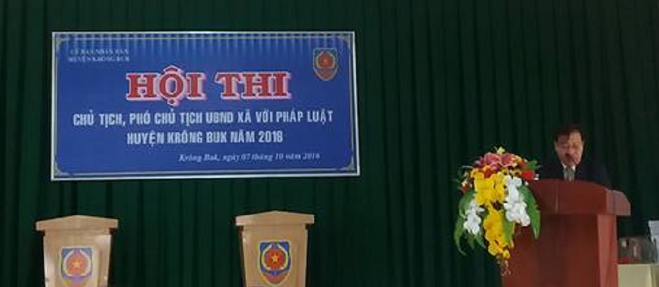 Hội thi “Chủ tịch, Phó Chủ tịch UBND xã với pháp luật” huyện Krông Búk năm 2016
